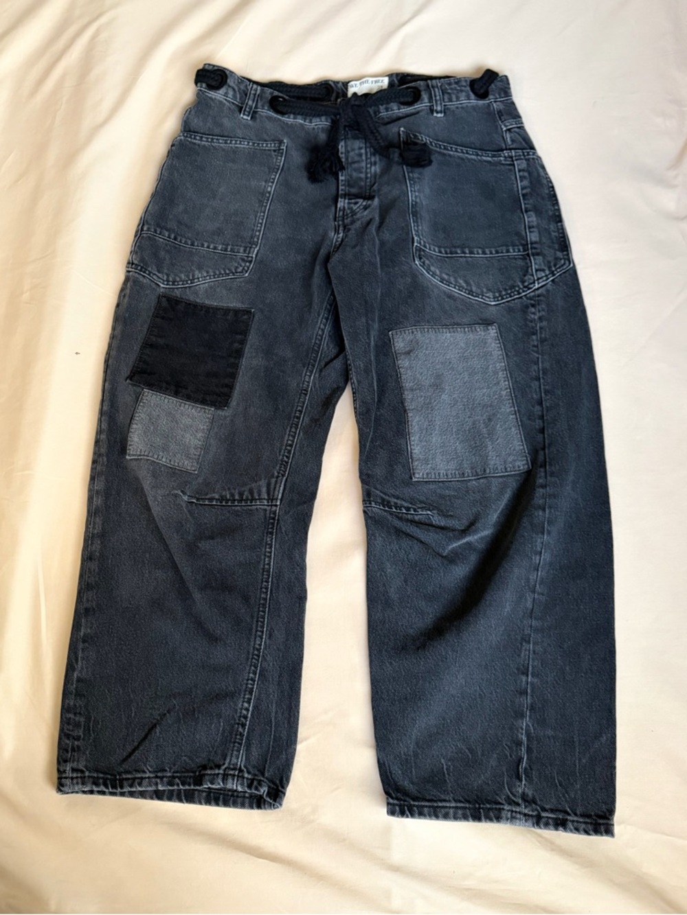 EUC We The Free Moxie Pull-On Barrel Jeans in Night Hawk Size 29